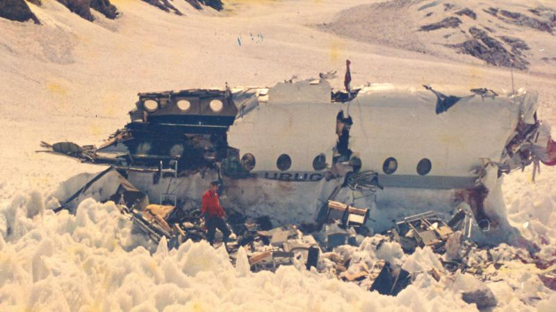Imagem real do avião que caiu nos Andes